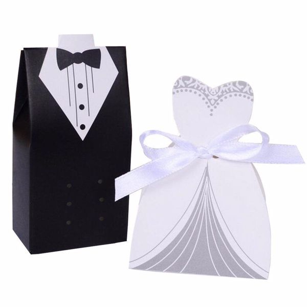 

h&d (50 set/lot) bride and groom wedding candy box paper wedding gifts for guests souvenir supplies chocolate box