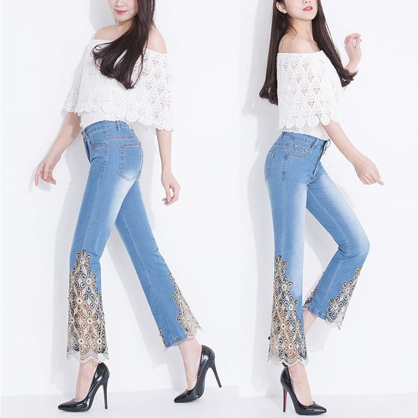 Compre 26 36 Primavera Verano Bordado De Encaje Elastico