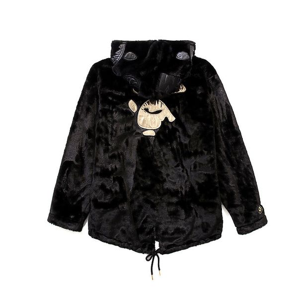 

18AW новый японский Уличная мода свободные толстый длинный участок теплая куртка ч