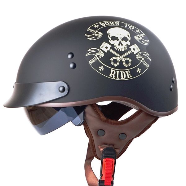 

TORC T55 Harley Motorcycle Helmet Vintage Half Face Motorbike Helmets With Inner Sun Visor DOT Moto Capacete Casco Casque