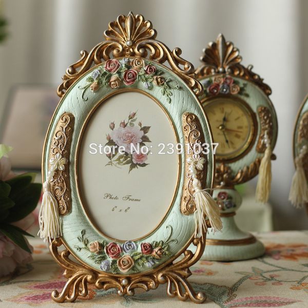 

creative pastoral retro old single 6 inch resin p frame p frame pendulum home furnishing wholesale