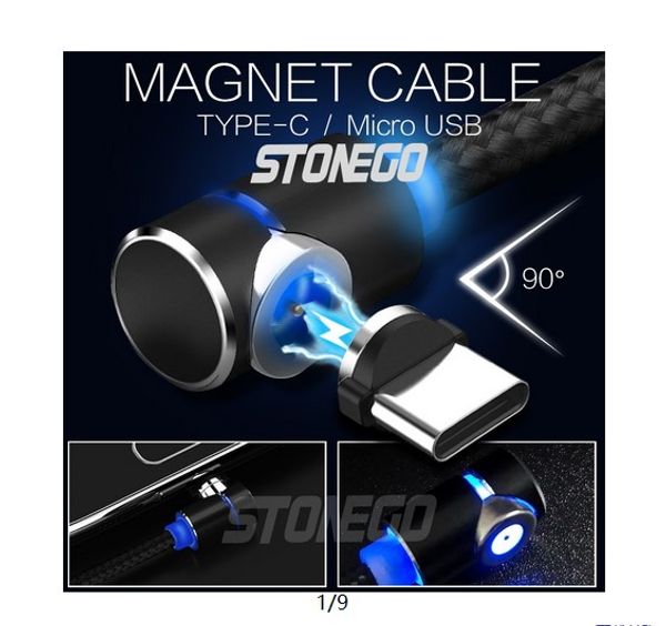 

Съемный светодиодный магнитный зарядный кабель, Магнит Usb зарядное устройство с 3