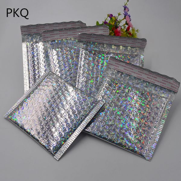 

23*30cm/15*13cm laser silver mailing envelope bags courier bags waterproof packaging bubble mailers padded bubble envelopes bag
