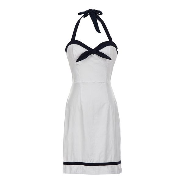 

women's wear 2018 new retro graceful waist waist slim slim slim dress, Black;gray