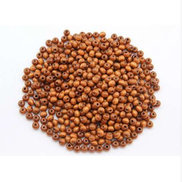 

100pcs/lot 5*6mm red yellow wood beads wooden loose bead for necklace bracelet jewelry making, Black