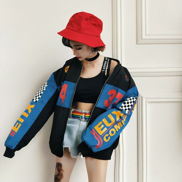 

vuw brand spring autumn women jackets fashion print jacket long sleeve coat casual couple clothes outerwear 2018 hot, Black;brown