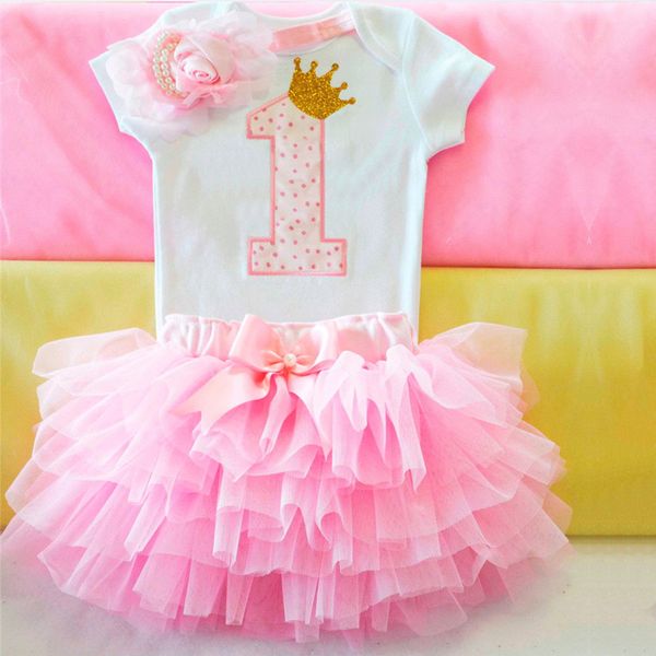 

sweet pink my first birthday baby dresses for girls christening costume dress infant toddler summer princess outfits puffy gown, Red;yellow