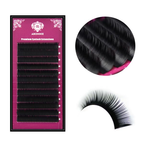 

1 pc 0.05-0.25mm c/d curl mink eyelash extension thin and soft material 3d 6d voluming lashes tray lash