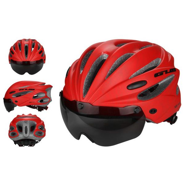 

gub k80 plus cycling helmet with light windproof glasses bike helmet mtb insect net integrally molded men women bicycle