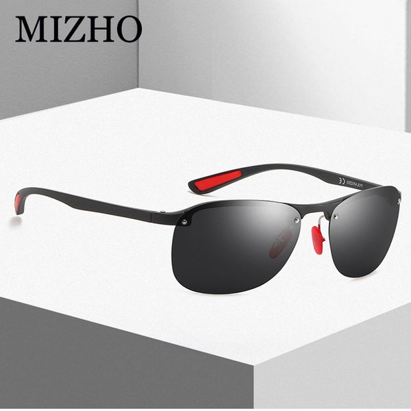 

mizho brand design classic polarized sunglasses men tr90 rimless frame sun glasses women driving goggles uv400 eyewear, White;black