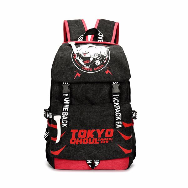 

tokyo ghouls backpack backpack kind of middle school students anime peripheral wear-resisting canvas one undertakes