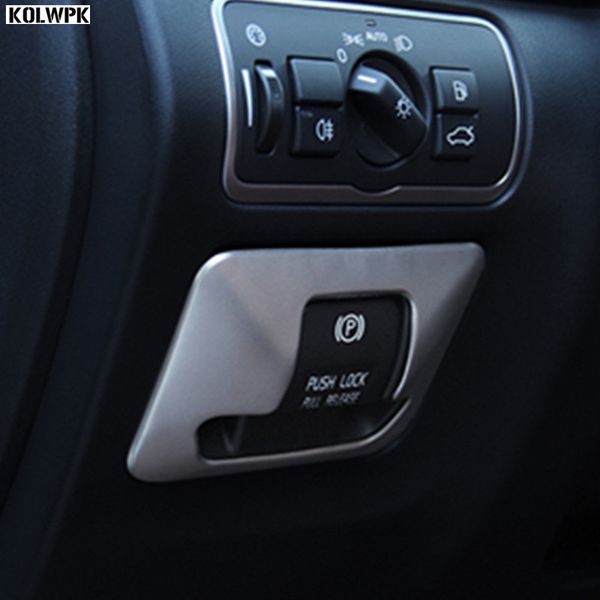 

new product for volvo xc60 s60 v60 s80 electronic handbrake frame cover trim sequins stainless steel decoration strip 3d sticker