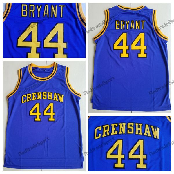 

mens #44 kobe bryant jersey crenshaw high school movie love stitched jerseys terry hightower crenshaw kobe bryant basketball jerseys, Black