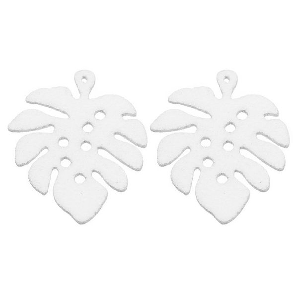 

xinyao 20pcs 29*35mm leaf suede earrings charms tassels pendants for diy handmade phone keychain jewelry making accessories, Bronze;silver