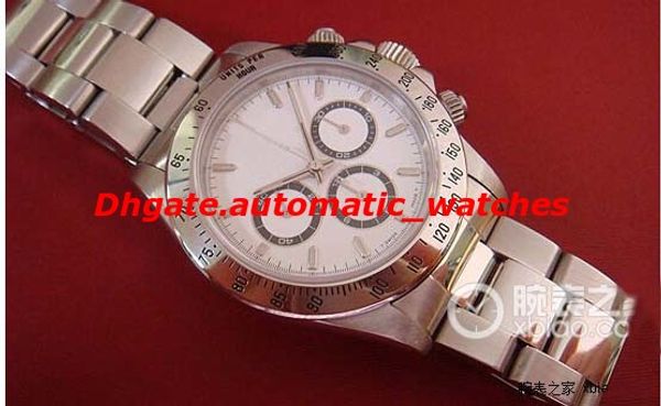 

Роскошные часы 40 мм из нержавеющей стали браслет часы 116520 Z серии Черный / белый циферблат автоматические мужские часы Наручные часы