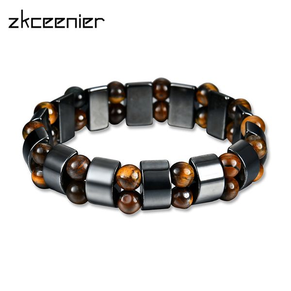 

black magnetic bracelet beads hematite stone therapy health care magnet hematite beads bracelet men's jewelry