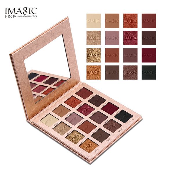 

imagic glitter eyeshadow palette 16 color pressed shimmer eye shadow eyes make up cosmetics long lasting matte palette eyeshadow