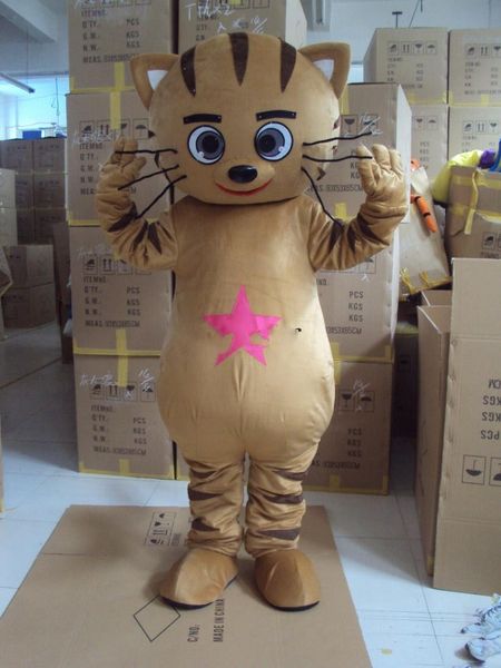 2018 venda quente café gato mascote traje adulto personagem traje mascote como moda frete grátis