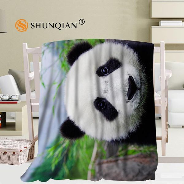 

custom animal panda blanket soft fleece diy your picture decoration bedroom size 58x80inch,50x60inch,40x50inch a7.10