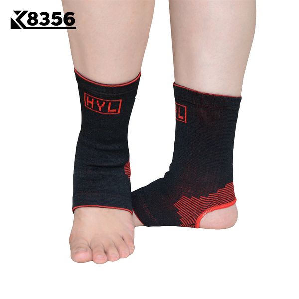 

k8356 nylon knit ankle support four-sided elastic breathable ankle guard cycling pulley anti-sprained sports protective gear, Blue;black