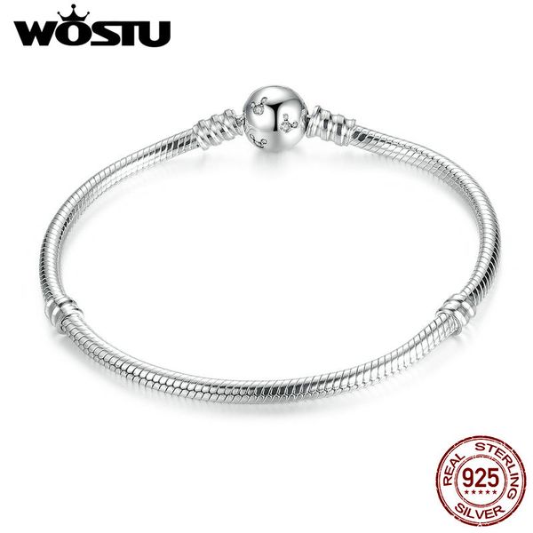 

925 sterling silver plated miky bracelet for women fit diy charms beads jewelry original christmas gift xchs912, Golden;silver
