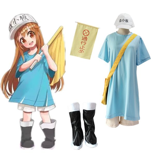 

amine cells at work cosplay costume platelet cosplay custome hataraku saibou halloween carnival party full set costumes, Black