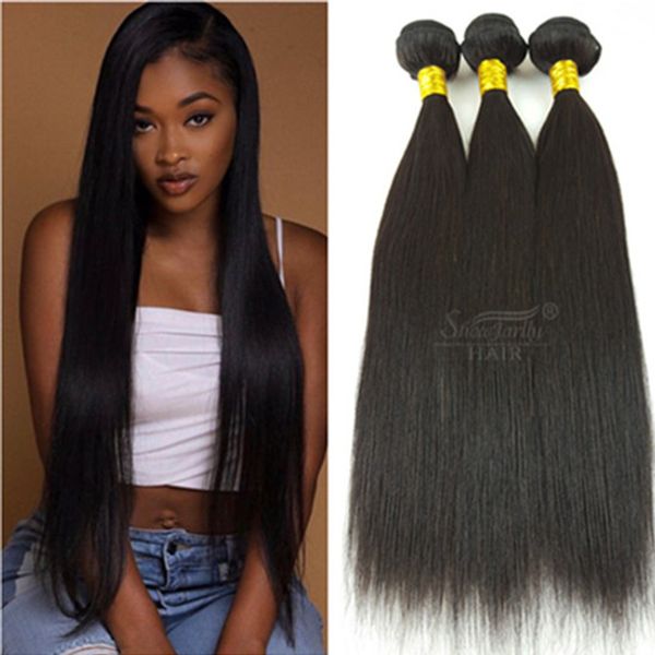 Brazilian Hair Weave Bundle Straight Tangle Free Natural Color