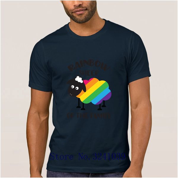 Mens White George Hippo Rainbow T-Shirt Retro LGBT
