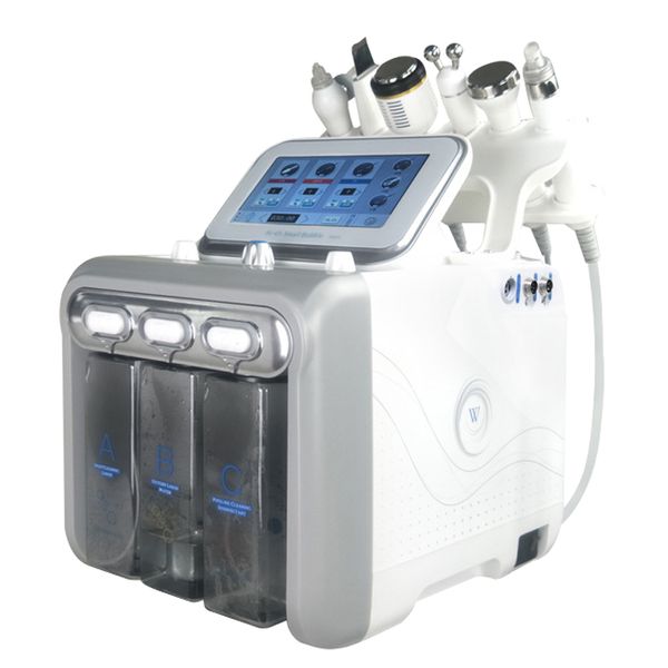 

2018 newset salon hydra water dermabrasion rf bio-lifting spa facial machine cold hammer oxygen spray multi-functional beauty equipment, Black;white