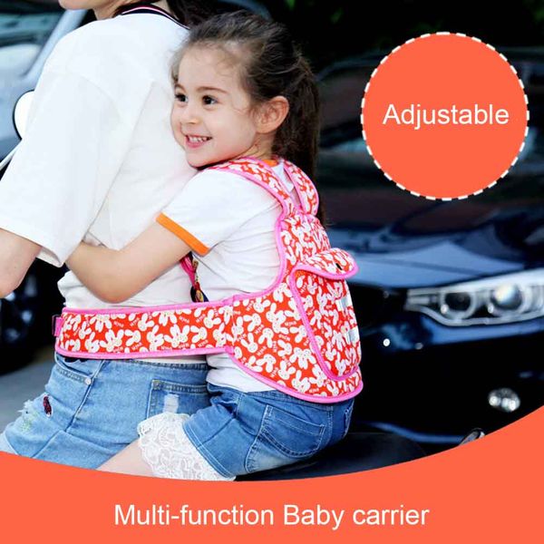 

children safety belt back strap motorcycle seat harness adjustable breathable for outdoor m09