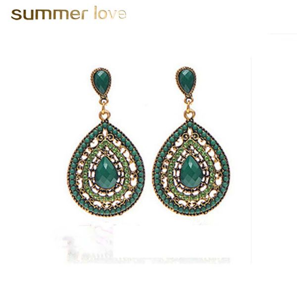 

europe and america copper plating waterdrop crystal beads dangle earrings for women hiigh quality green black brown color drop earring whole, Silver