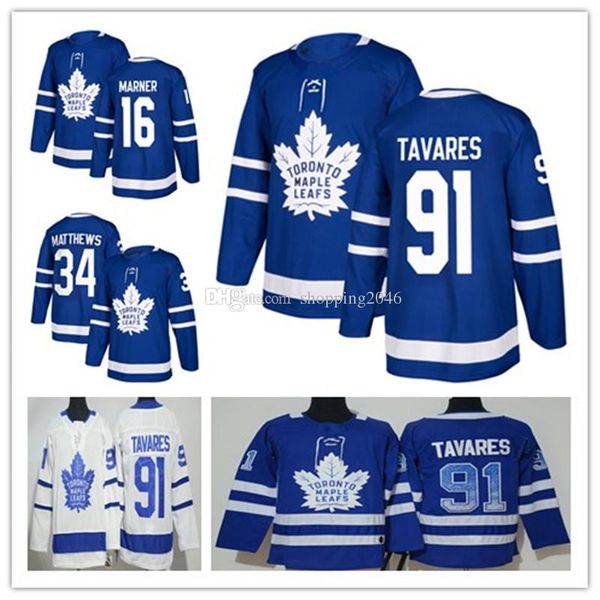 

Men's 91 Tavares Toronto Maple Leafs 34 Matthews 16 Mitchell Marner 29 william nylander hockey Jersey Stitched patches logos