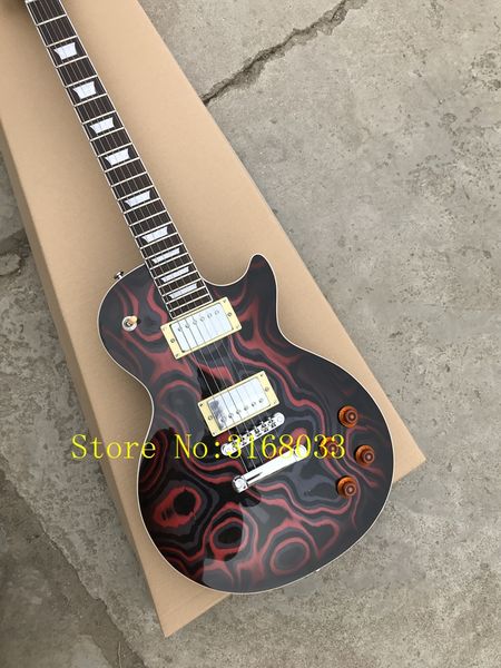 

lp standard electric guitar, brown wood grain,real ps,wholesale