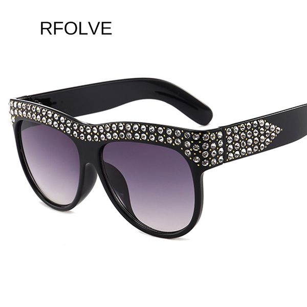 

rfolve rhinestone frame sunglasses women brand fashion 2018 vintage sun glasses ladies shades r8501, White;black