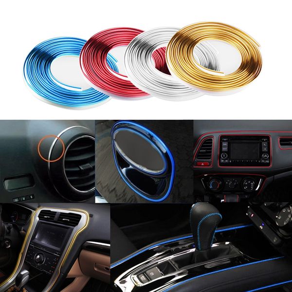 Wholesale 5m Diy Car Interior Dashboard Panel Gap Flexible Embedded Edge Gap Line Point Molding Garnish 4009 Cool Car Dashboard Accessories Cool Car