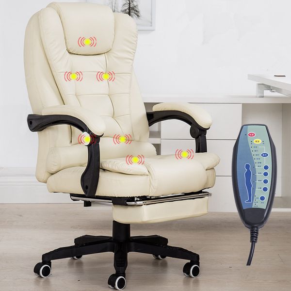 2019 Home Office Leather Computer Desk Massage Chair With Footrest Reclining Executive Ergonomic Vibrating Furniture From Klphlp01