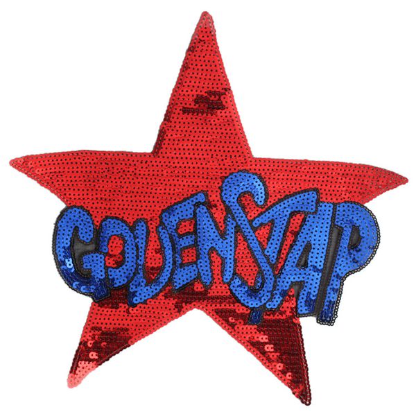 

embroidery sequined star letter patches for jackets,sequined letters badges appliques for jeans,patches for clothing a73, Black