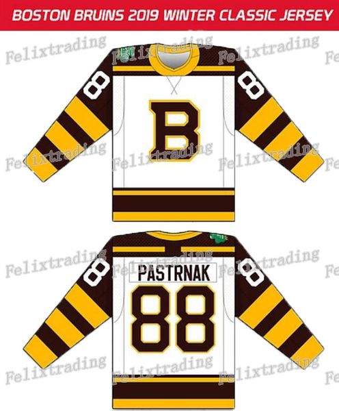 

2019 Winter Classic Custom Boston Bruins 37 Patrice Pastrnak Torey Krug Brad Marchand David Backes Zdeno Chara Brusk JerseyDe
