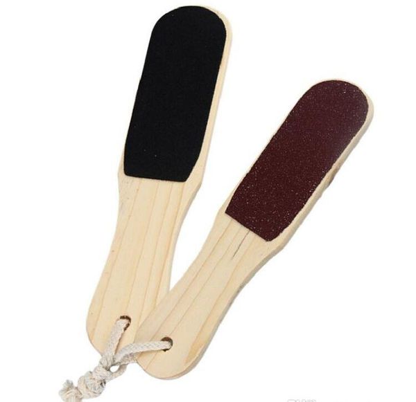 

2 way pedicure foot ra p file crubber hard dead rough dry kin callu remover wood pedicure tool