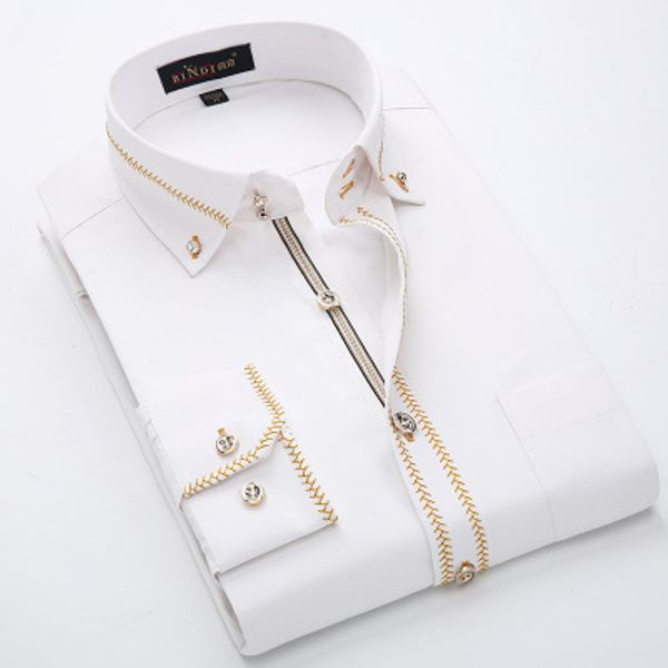 

mens shirts long sleeve casual solid button down shirts male cotton dress fashion shirt slim fit men, White;black