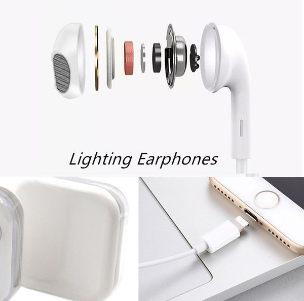 

Earphones for Iphone 7/8/Xs Headphones Lightning Headset In-ear Support Wired Call Wired Via Bluetooth Headphones Wholesale