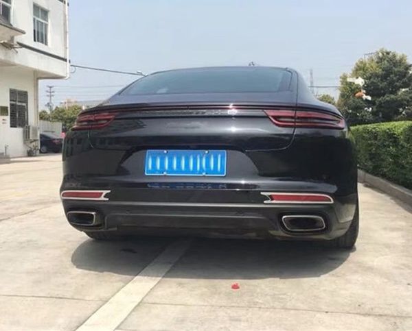 Auto-Heckstoßstange, Nebelscheinwerfer, Lampenform, Schutzverkleidung, passend für Porsche Panamera 2017–2018299b