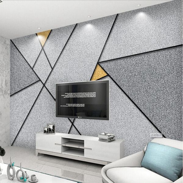 

custom modern 3d p wallpaper 3d non-woven murals wallpaper simple 3d geometric design tv sofa background wall home decor