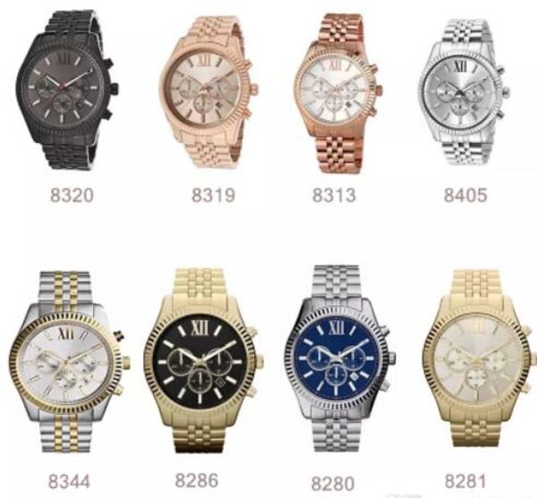 

Lexington chronograph gold tone black dial men watch 8280 8281 8286 8313 8319 8320 8405 8157 8344 with box and certification