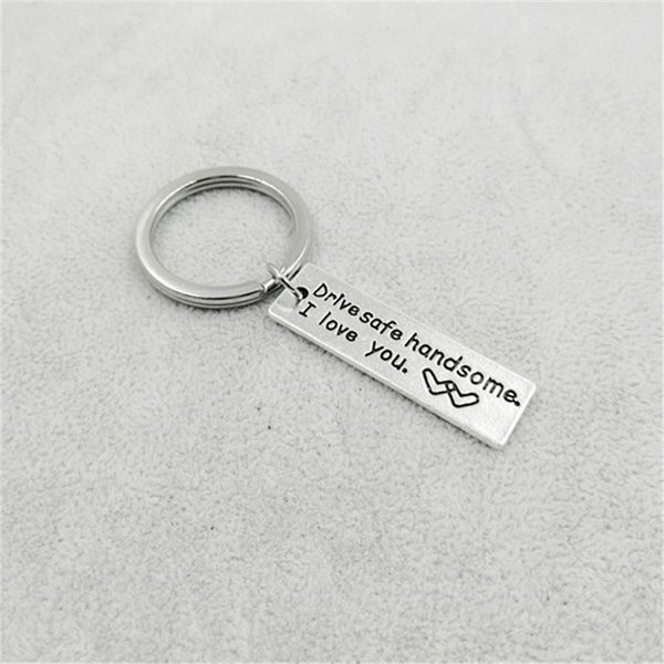 

1 pcs trendy silver color alloy round lettering pendant keychain gift jewelry