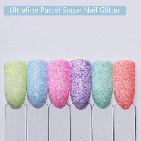 

sugar pastel nail glitter colorful ultrafine sandy mixed dust candy powder manicure nail art decorations sweets kit 6 boxes set, Silver;gold