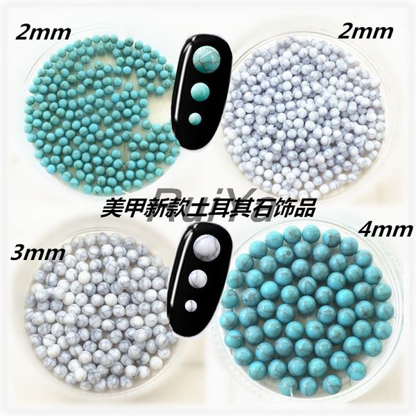 

50pcs retro natural stone crack turquoise resin stone marble pattern nail art decorations 3d diy ball jewelry nail charms, Silver;gold