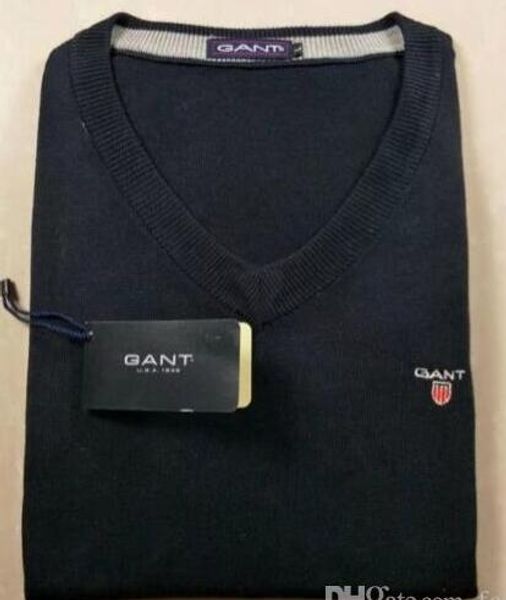 

2018 new brand men wool weater autumn winter v neck kintwear pullover men weater high quality, White;black