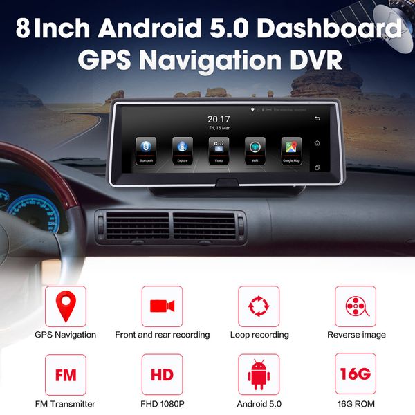 

XGODY 3G 8 дюймов автомобиль DVR GPS навигация с сенсорным экраном Android 5.0 навигатор 16 ГБ R