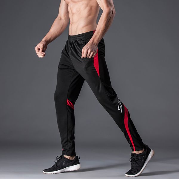 

football pants men quick dry running jogging pants training trousers sport leggings fitness gym sweatpants sport rashgard, Black;blue